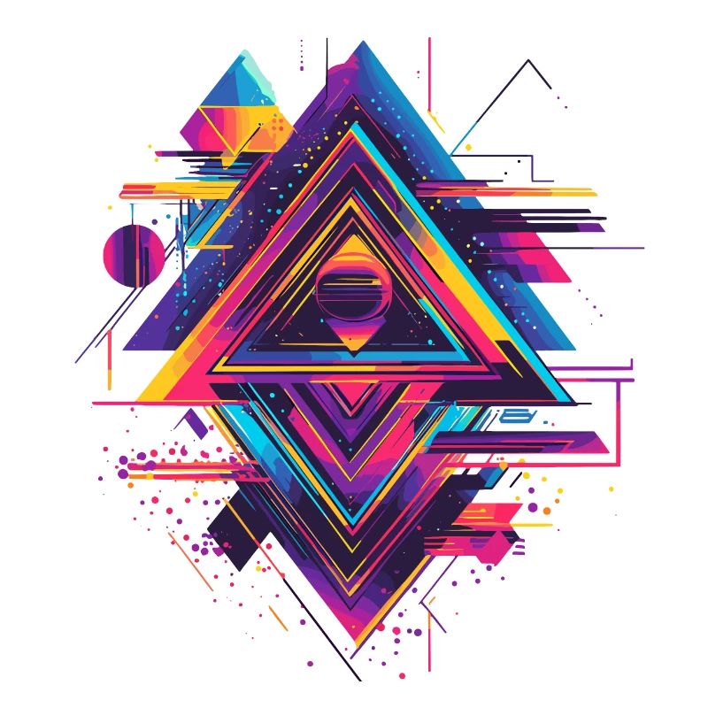Futuristisches Psychedelisch Techno Trance 90s 80s