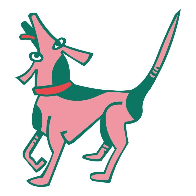 Kleiner Hund mit rosa Fell möchte Gassi gehen