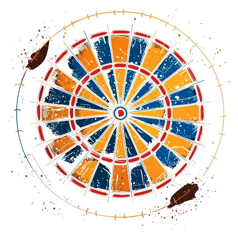 Dessin de jeu de fléchettes