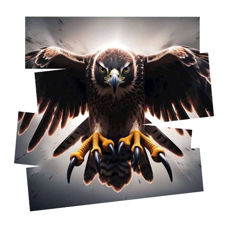 Attaque frontale de l’aigle