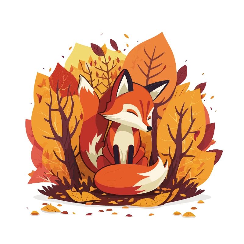 Fiery Escape: Mischievous Fox Darting Through a Fo