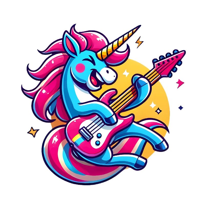 Conception de guitare licorne à bascule
