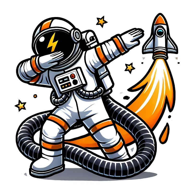 Drôle Dabbing astronaute conception spatiale