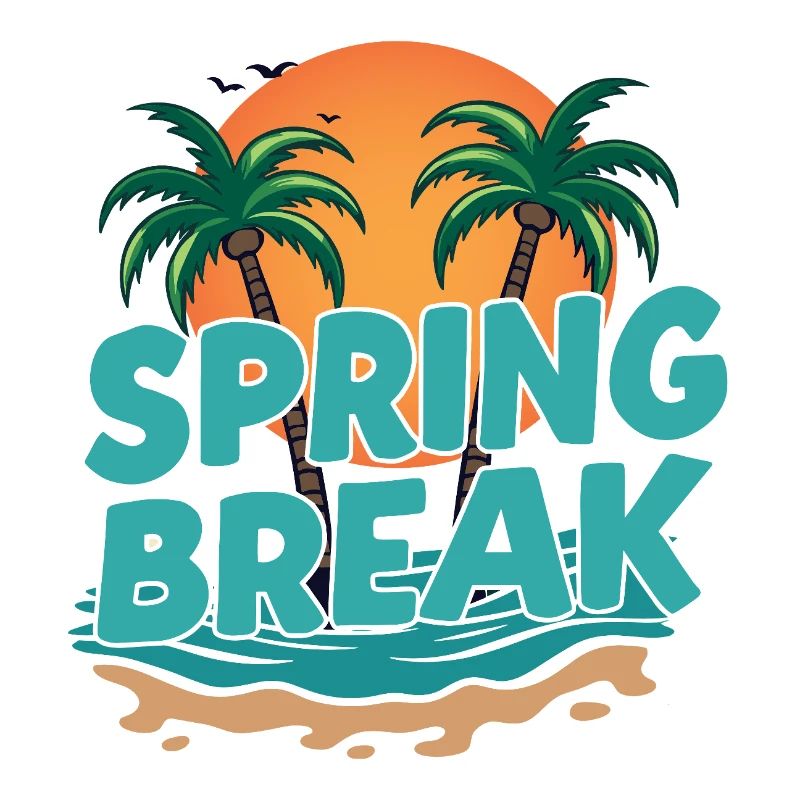 Spring Break Palm Trees Beach