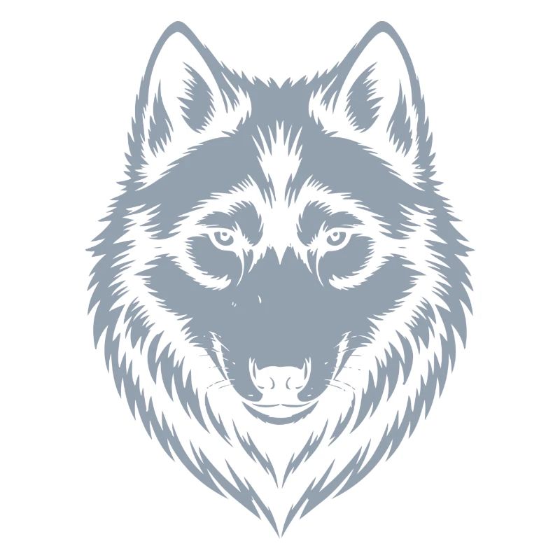 Conception de l’emblème du loup majestueux