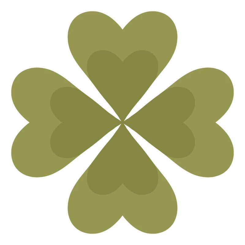Vierblättriges Kleeblatt-Musterdesign