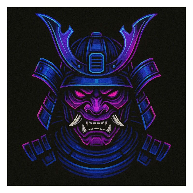 Neon Samurai Mask