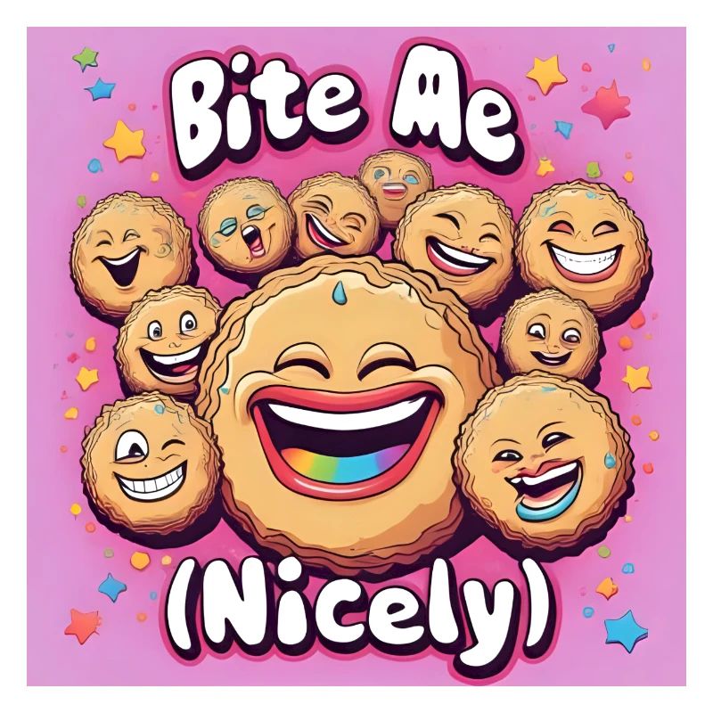 Bite Me Nicely Cookies Laugh Design