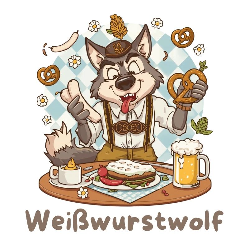 Weißwurstwolf Kochheld Bavarian