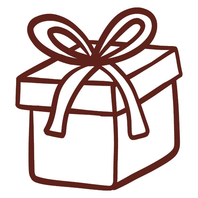 Rustikale handgezeichnete Geschenkbox