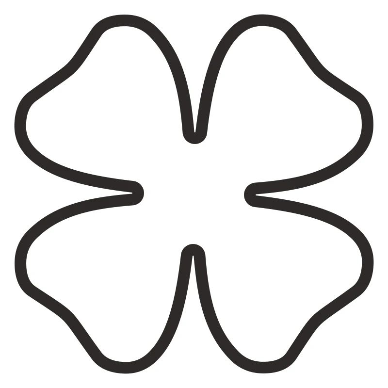 Kleeblatt Glücksbringer – Minimalistisches Design
