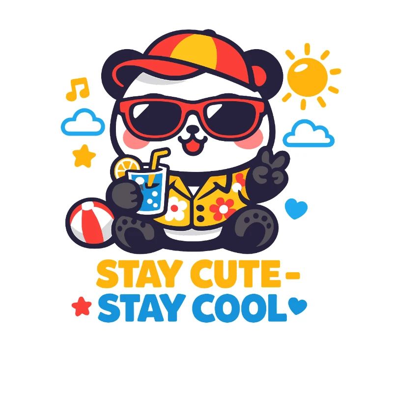 Graphique Reste mignon Reste Cool Bear