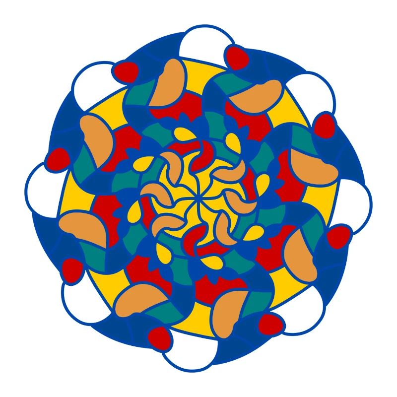 Mandala éclatant kaleidoscope