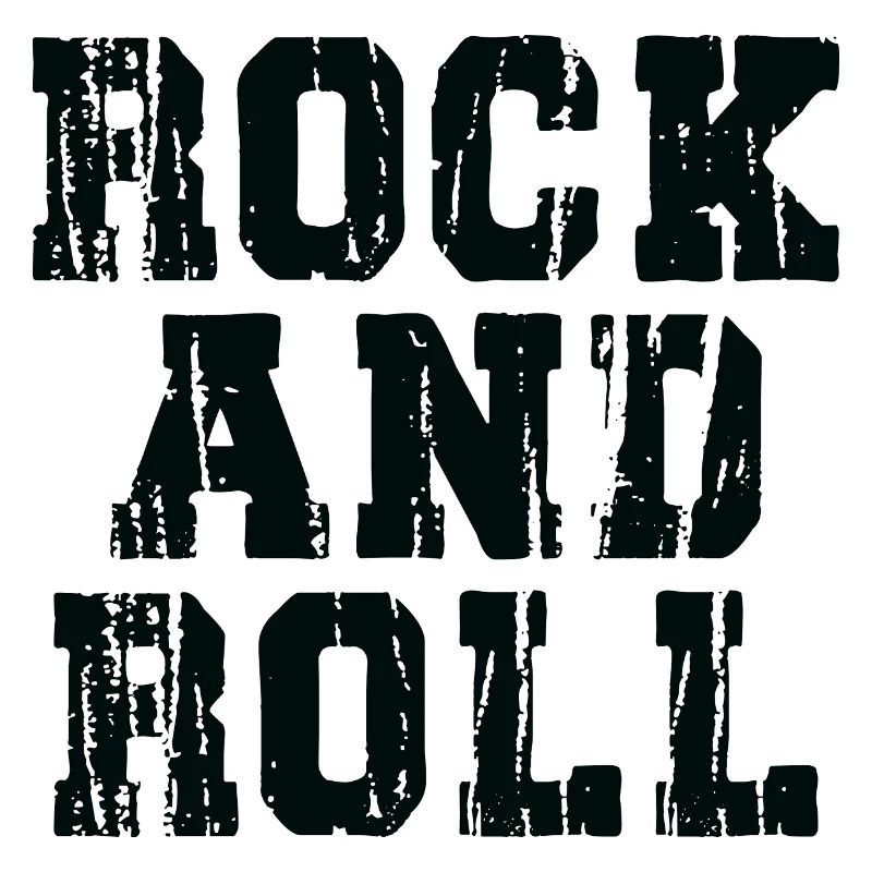 Rock and Roll Distressed bold Typography Design