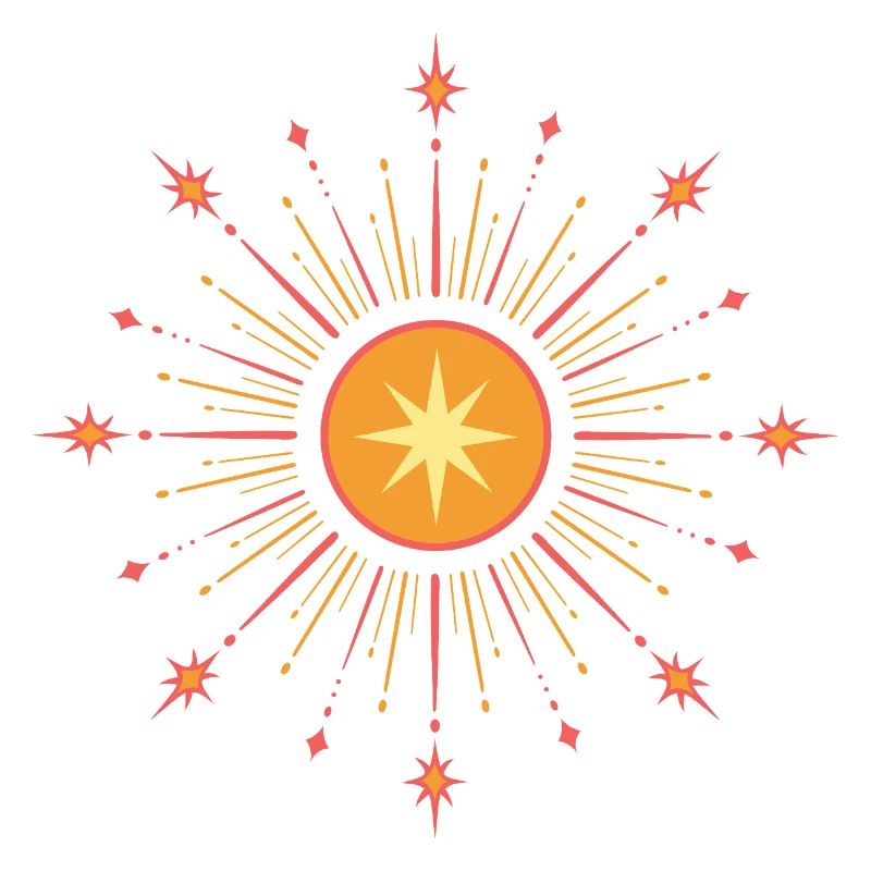 Étoile du solstice d’été – Symbole du soleil de Litha