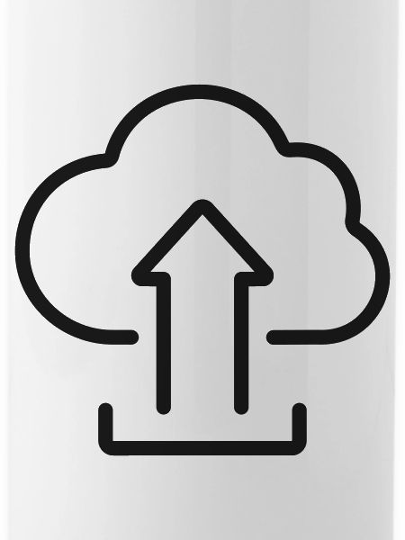 Cloud-Upload-Zeilen-Icon