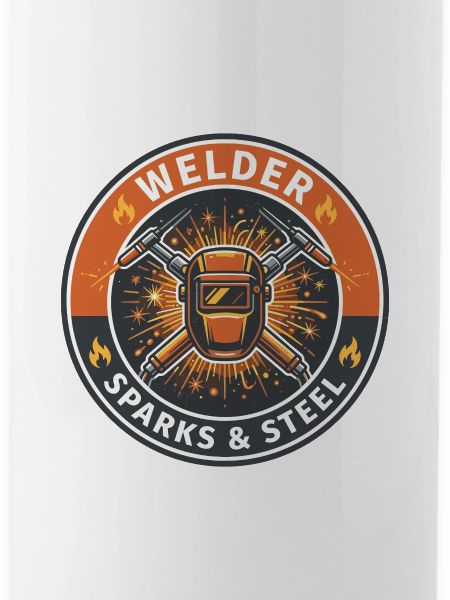 Schweißerfunken und Stahlhelm-Abzeichen-Geschenk