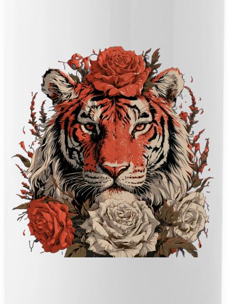 Tiger mit Blumenkrone