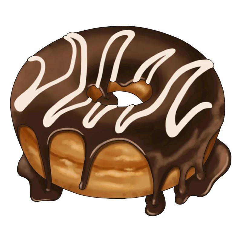 Beignet avec illustration de pâte glacée