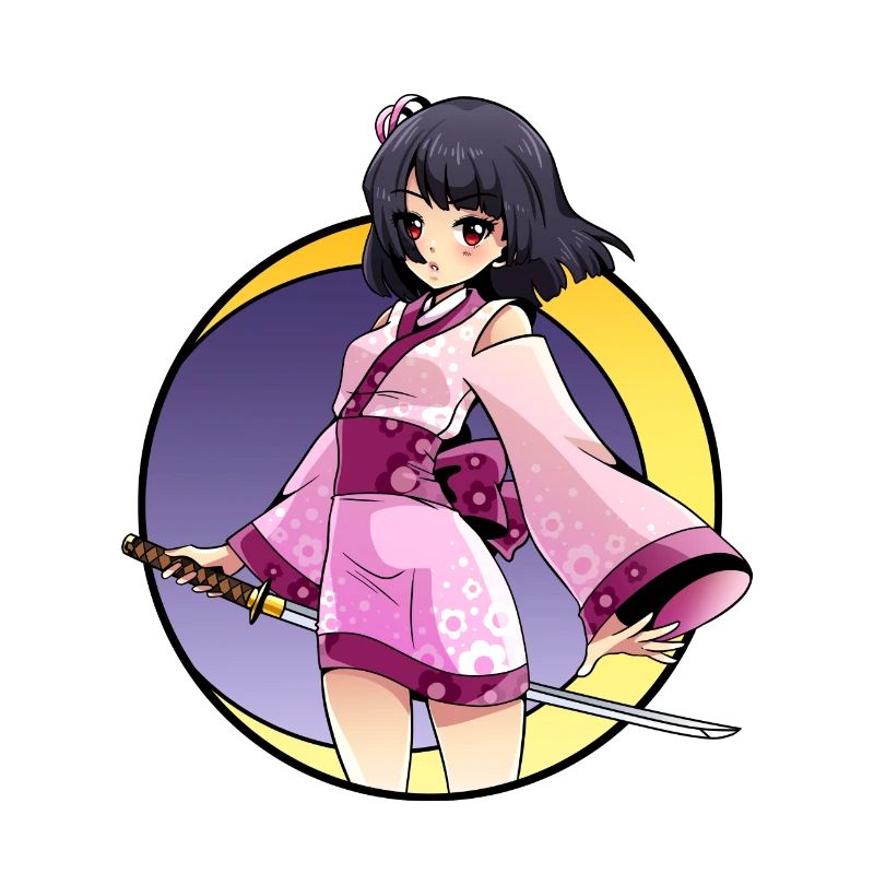 Samurai Anime Mädchen