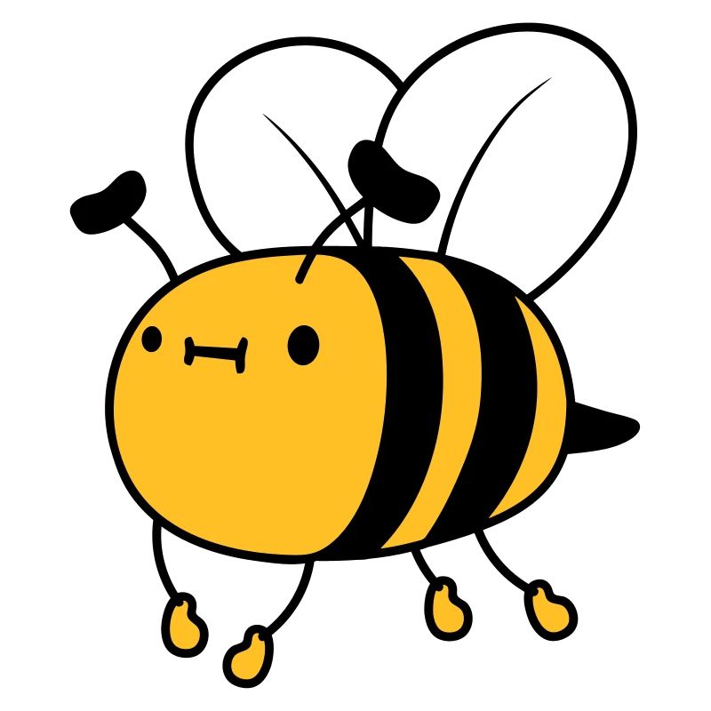 Flying cute bee