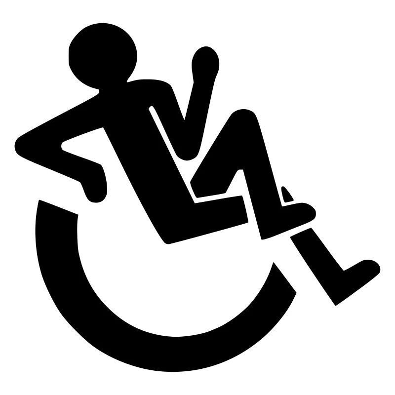 Entspannter Rollstuhlfahrer, Roller, Behinderter #