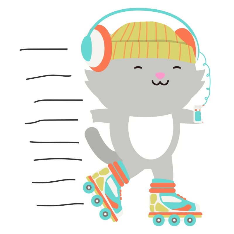 Rollschuh Mieze Katze Rollerskates Kätzchen