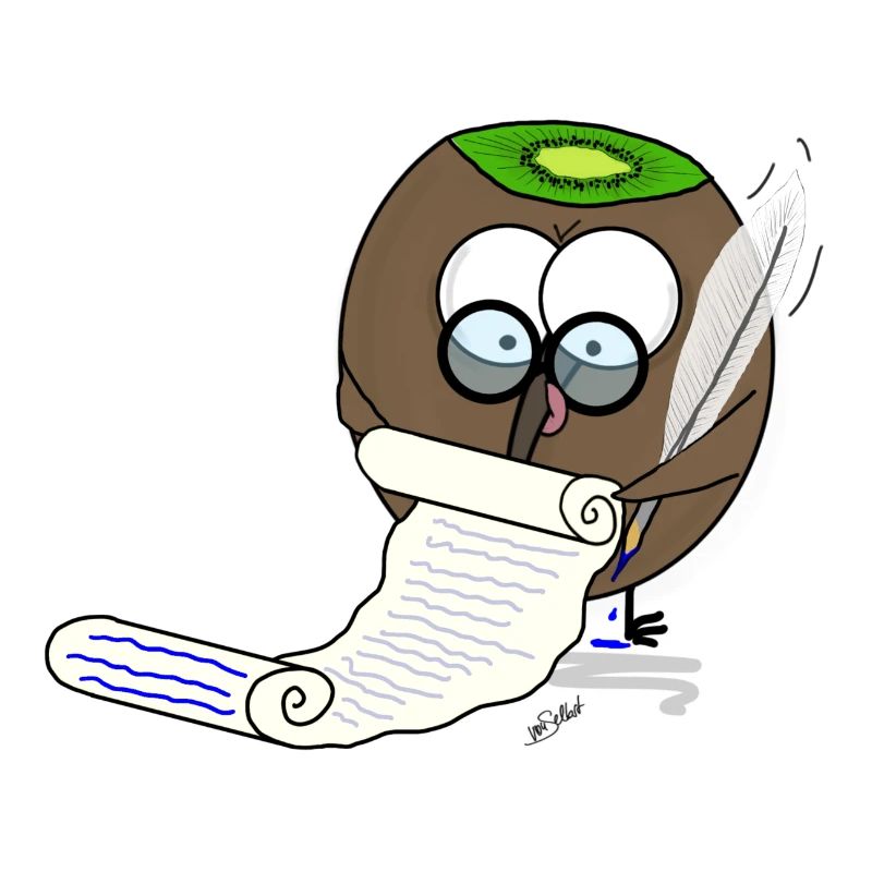 Beaked fruit taking notes, very dignified