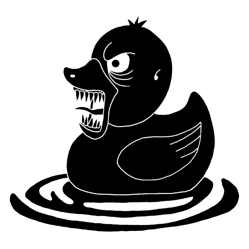 Schwarze dämonische Ente