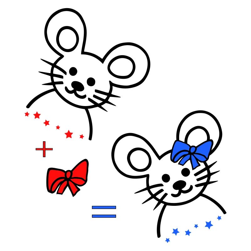 deux souris mignonnes