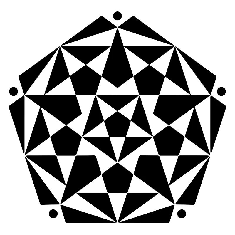 Fractal Pentagram Star Design