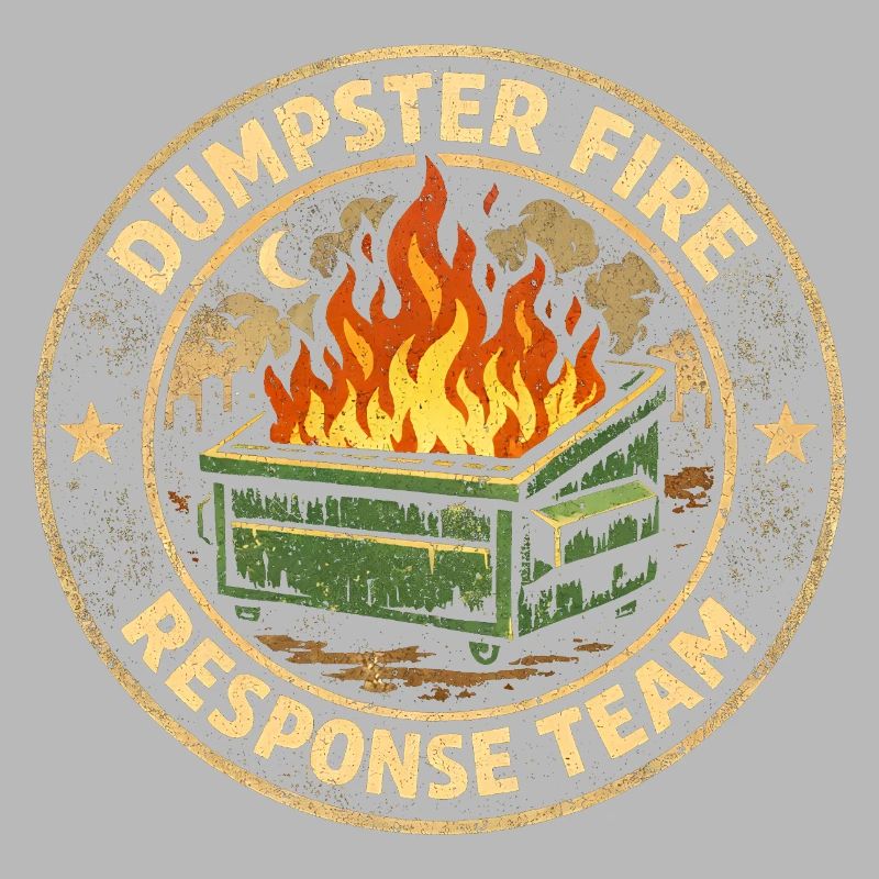 Garbage can fire response team Lustiger Müllgarbinnbra