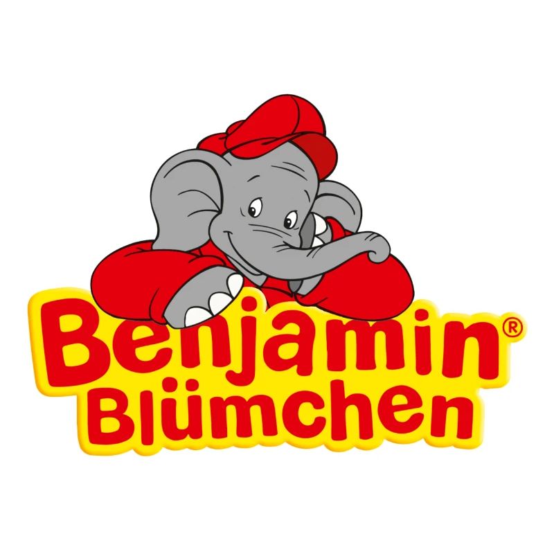 Benjamin Blümchen Schriftzug mit Elefant Logo