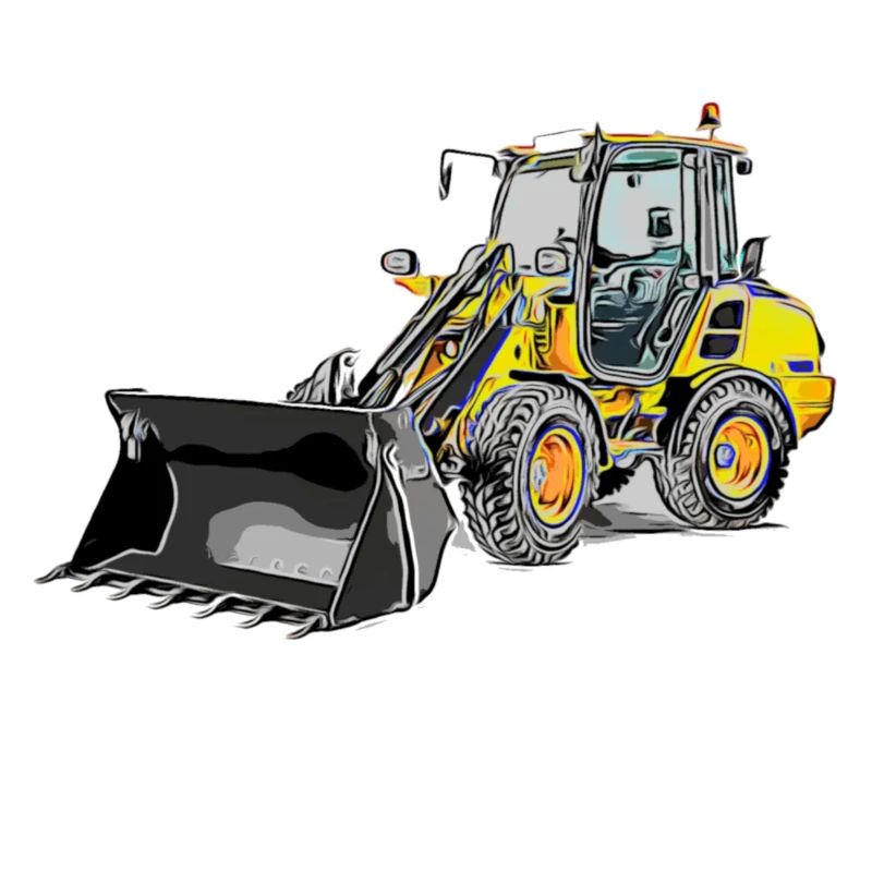 Wheel loader medium Colored Wheel loader Shovel loader