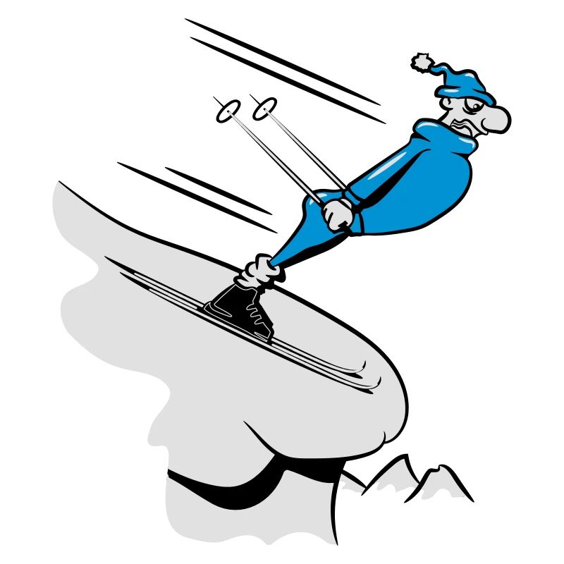 Winter Urlaub ski abfahrt witzig comic