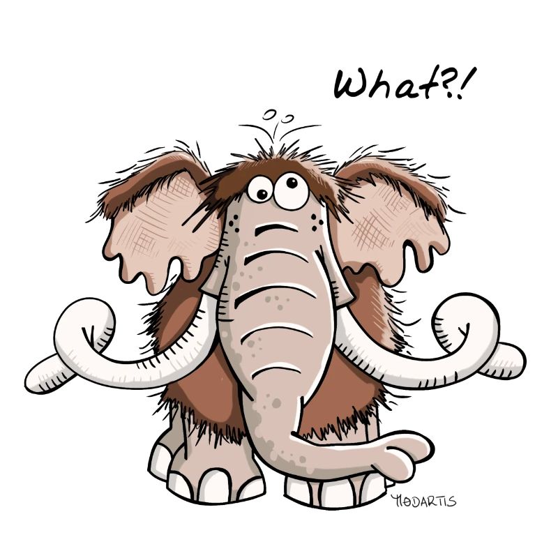Funny mammoth - Elephant - Cartoon - Gift