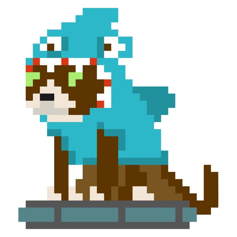 Chat-Shark meme Rumba 8Bits