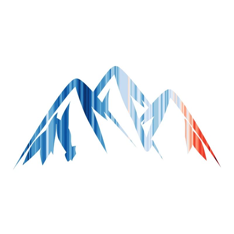 Mountains - Mountains - Warming Stripes - Climate Change