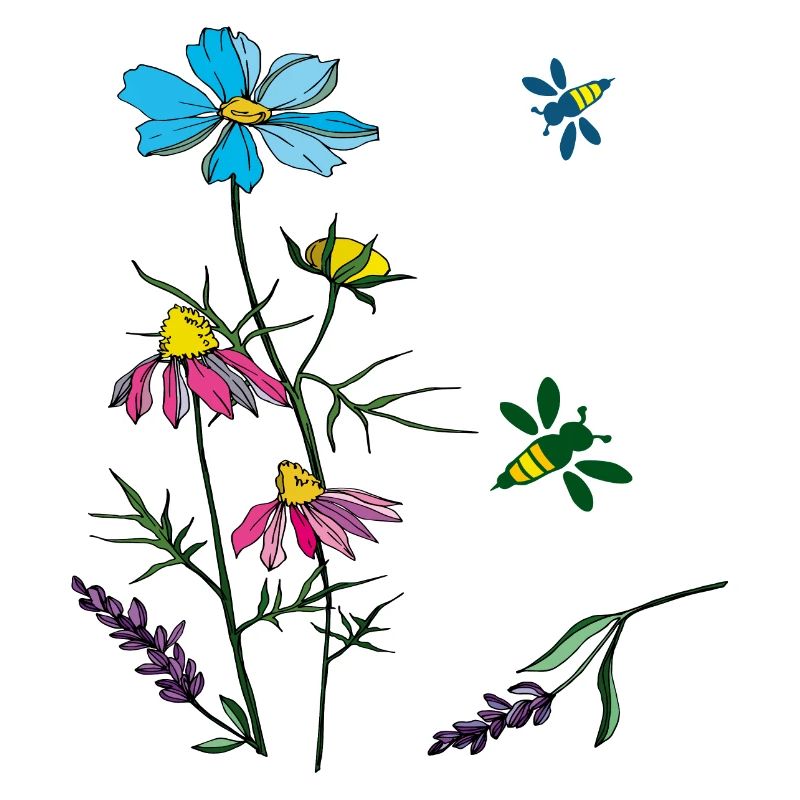 Herbs, chamomile, bees
