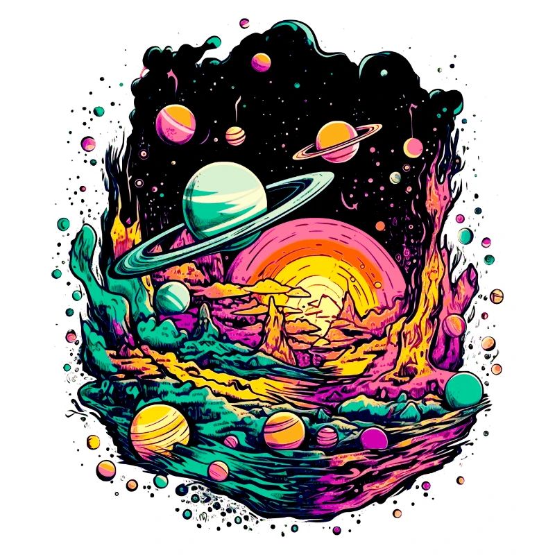 Galaxies et planètes dans le système solaire et l’espace