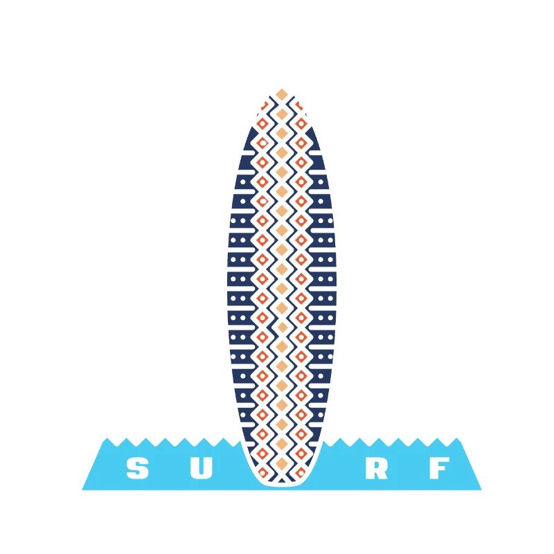 Surf Triangle(contour blanc)