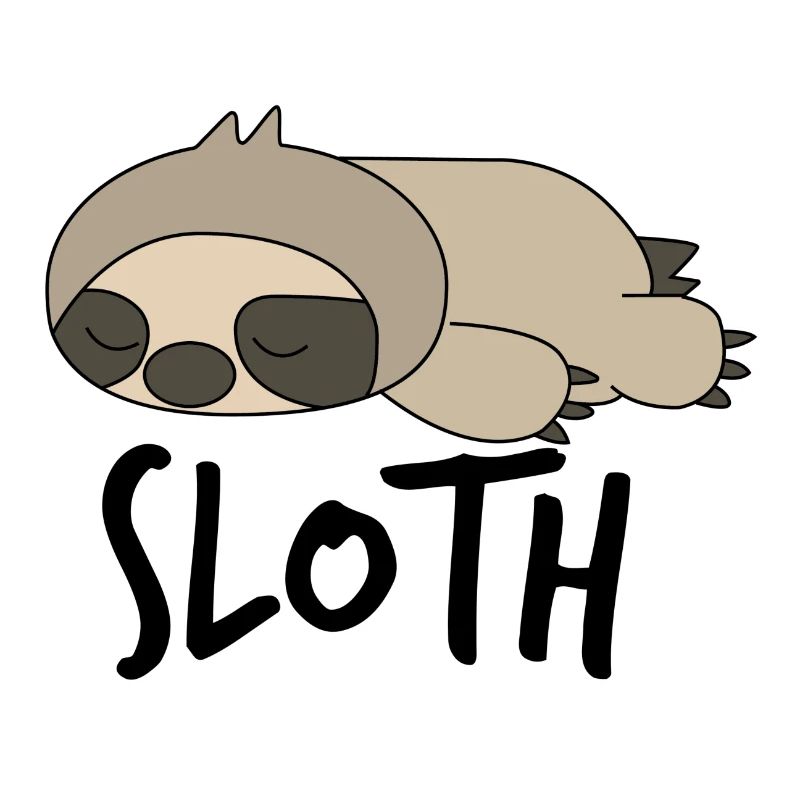 Sloth sleeping sloth lazy office work fun