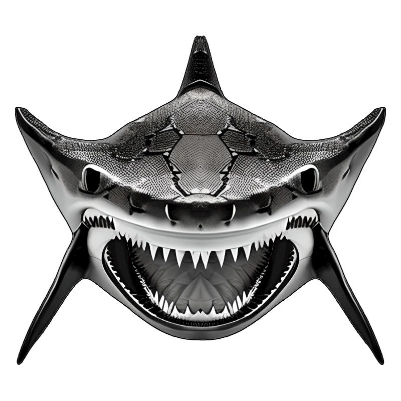 Requin avec la gueule ouverte