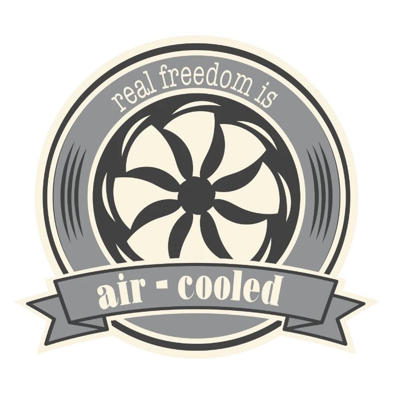 Oldtimer Air-cooled boxer engine Saying freedom