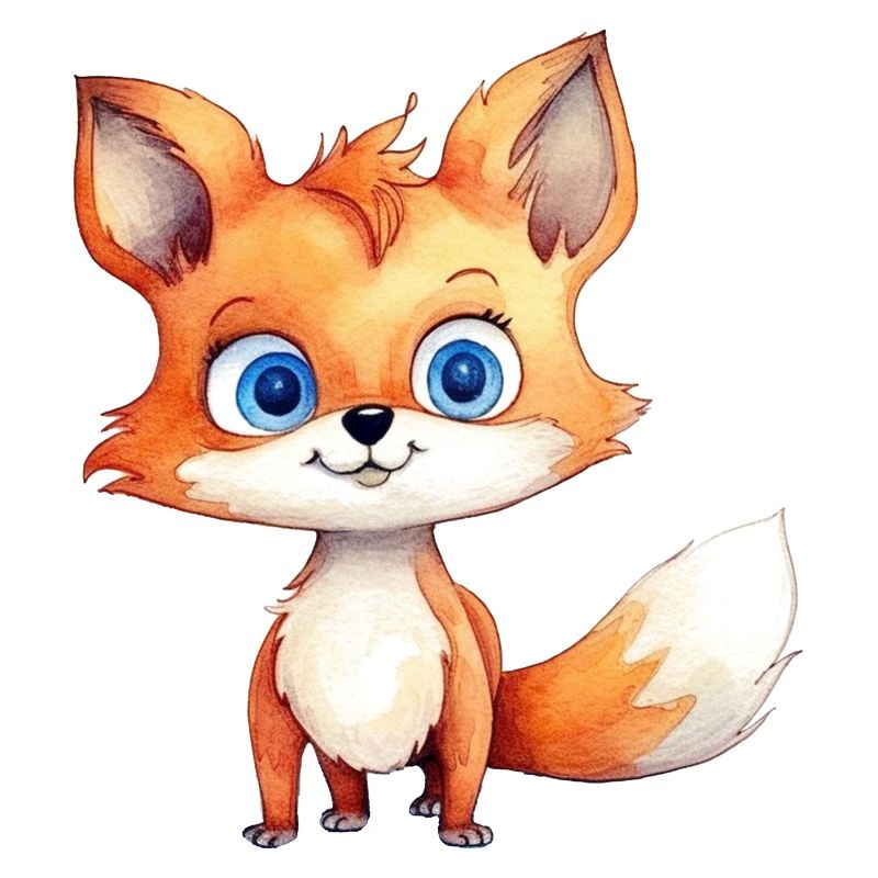 Fox Drawing Watercolor