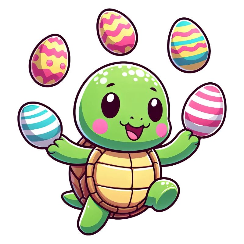 Easter Turtle Juggling Eggs, Artist