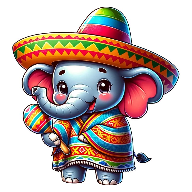 Cinco de Mayo éléphant Cartoon