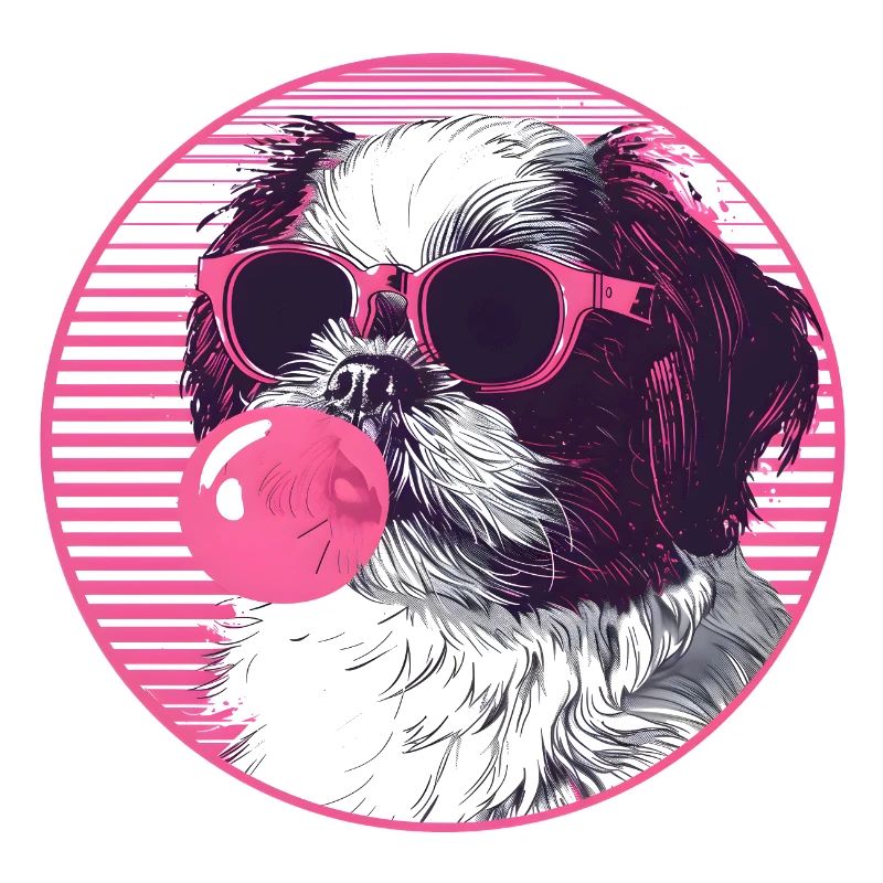 Shi tzu Sunglasses Pink Bubblegum