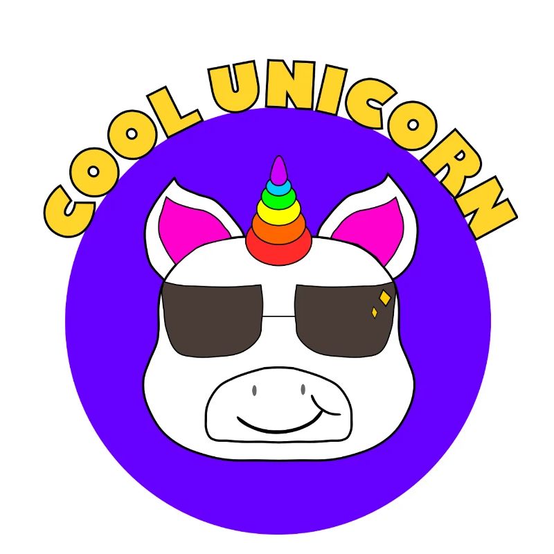cooles Einhorn mit Sonnenbrille
