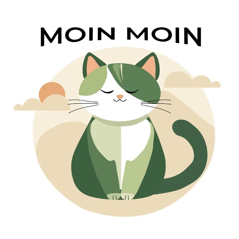 Moin moin - Katze mit Norddeutscher Begrüßung